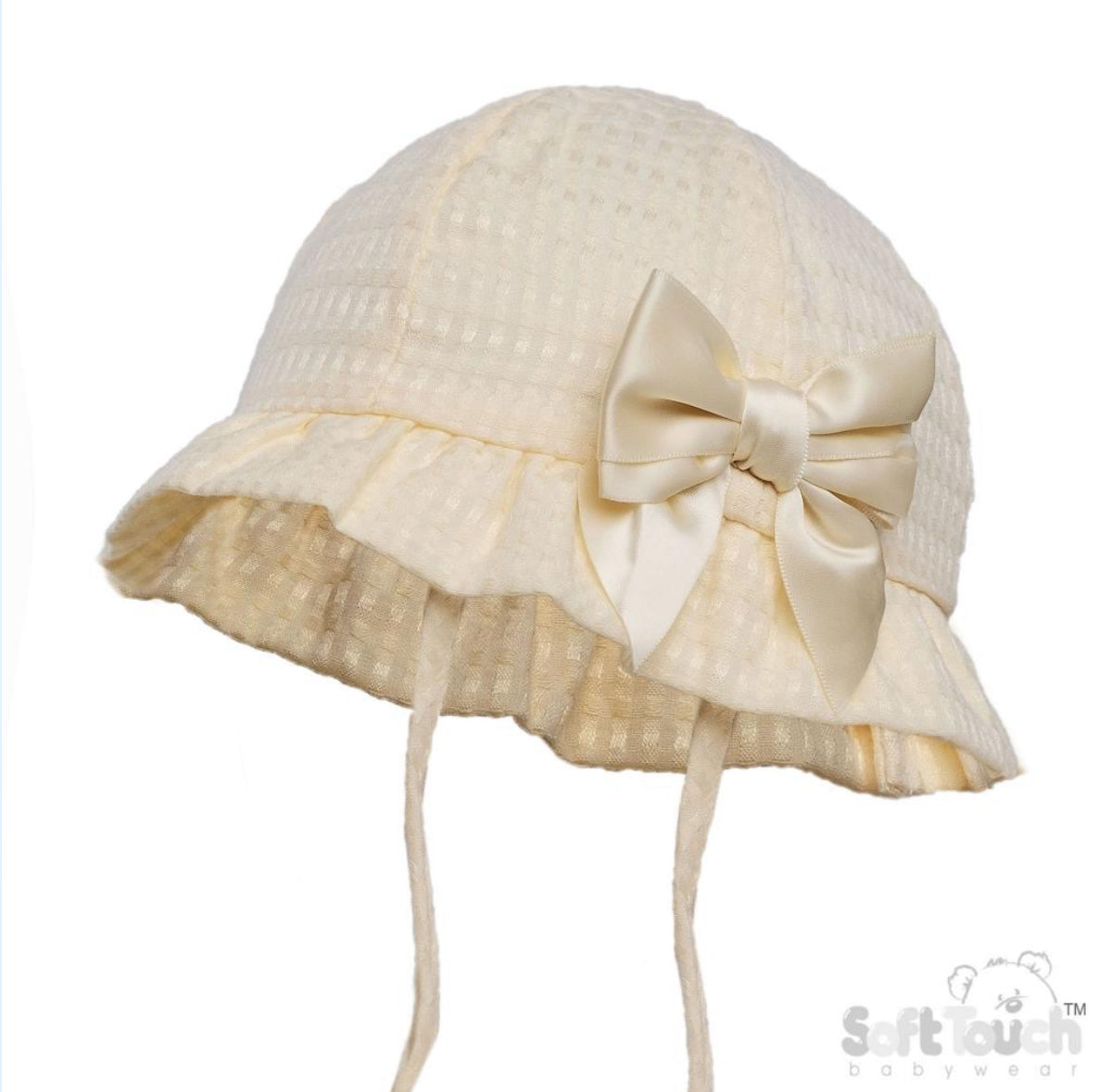 Yellow Bow String Summer Hat