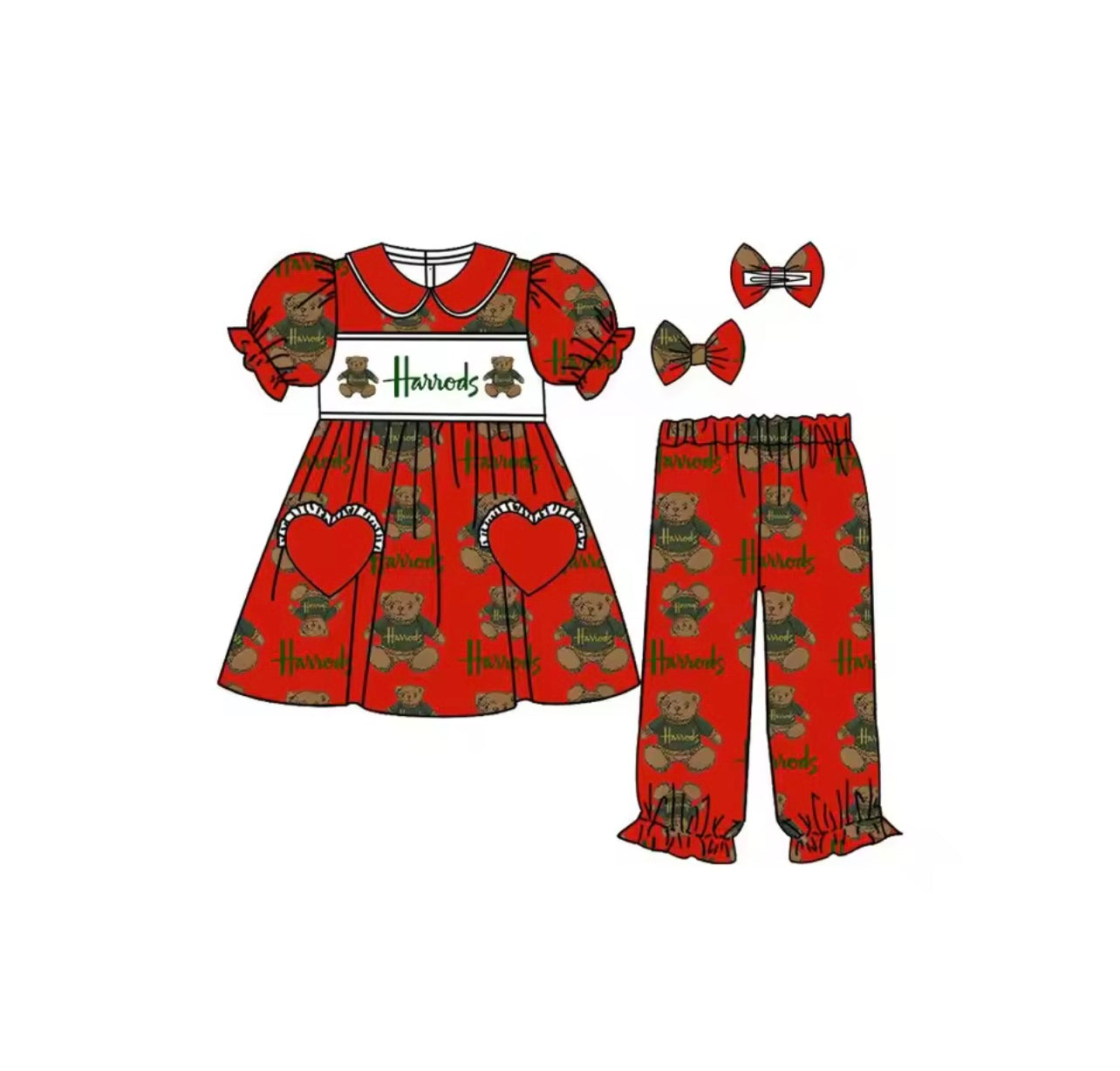 Harrods girls smock pyjamas