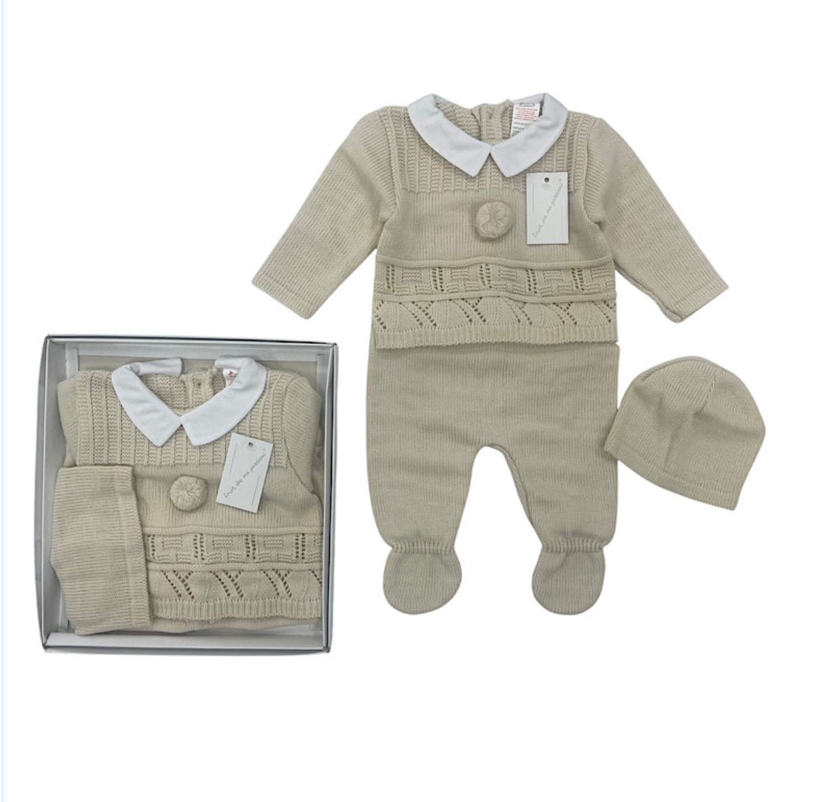 Beige Bobble Patchwork Gift Set