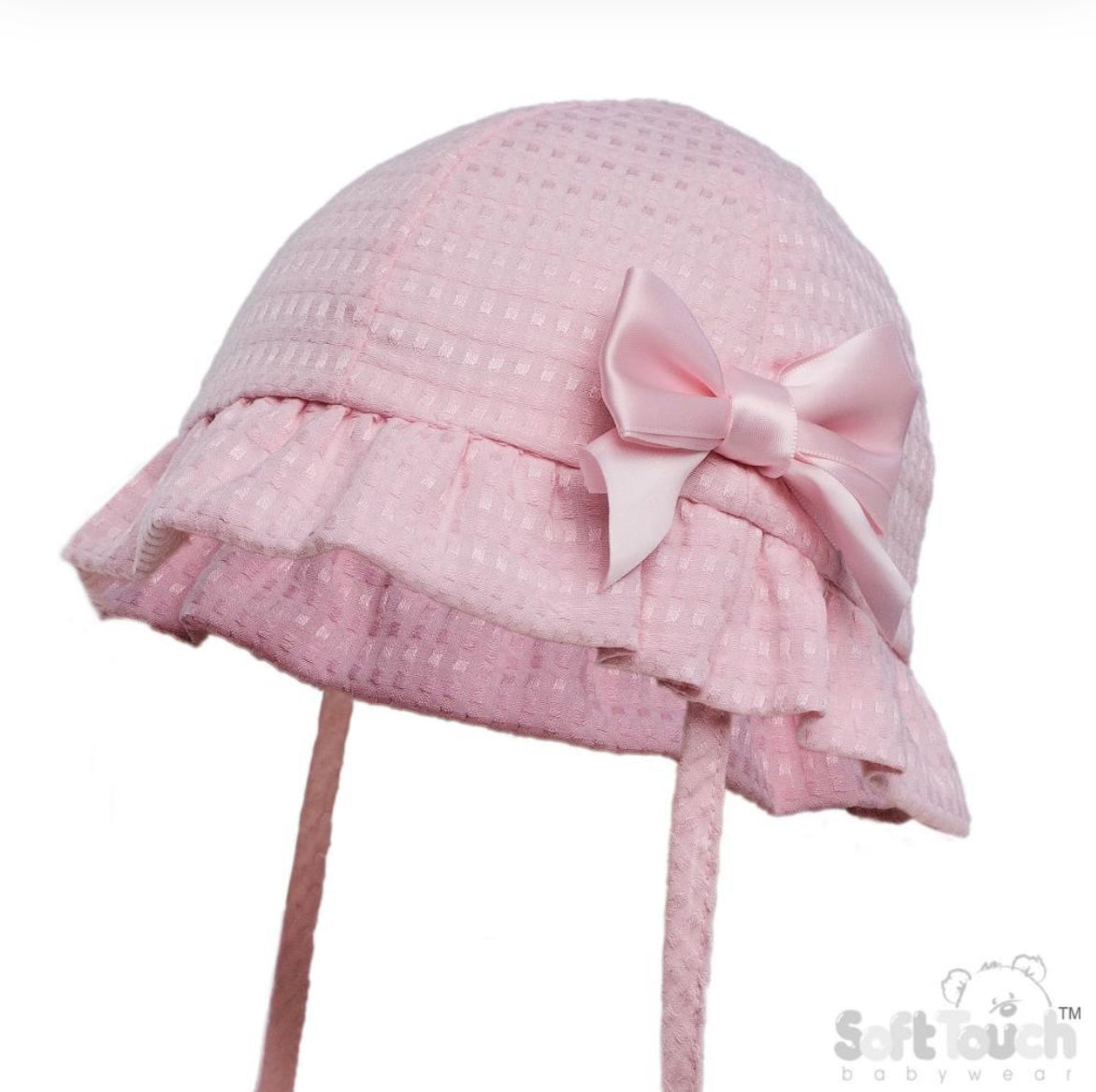 Pink Bow String Summer Hat