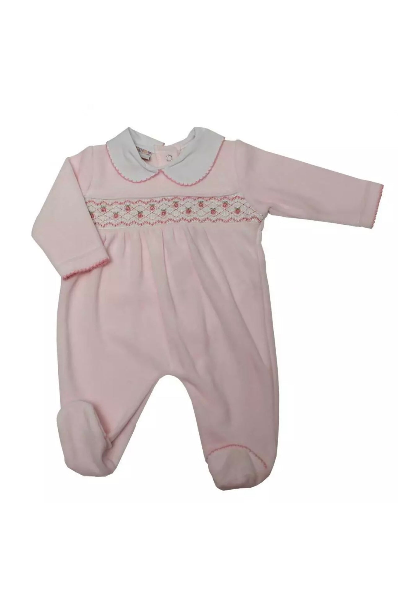 Pex Pink Smock Rose Sleep Suit