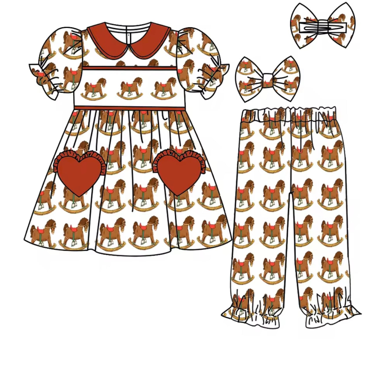 Rocking horse smock pyjamas