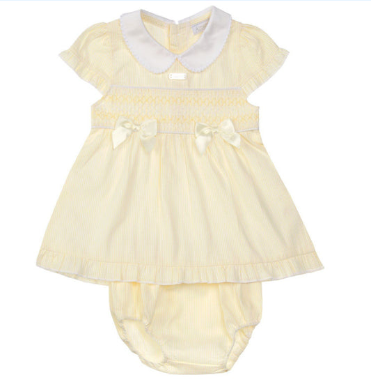 Yellow Bow Smock Dress and Jam Pants