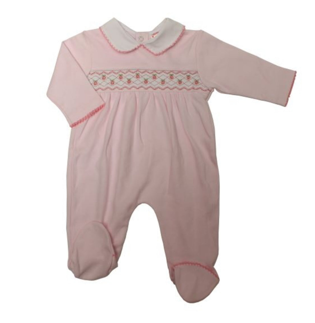 Baby Pink Cherry Sleep Suit