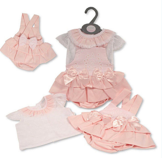 Pink Bow Dress & Frill Collar Top