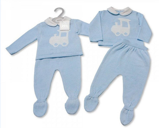 Blue Train Knit Set 2Pc
