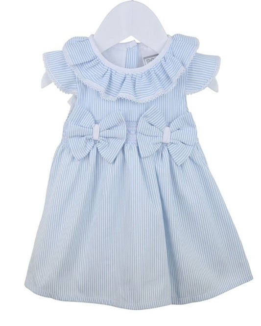 Pex Blue Pinstripe Dress