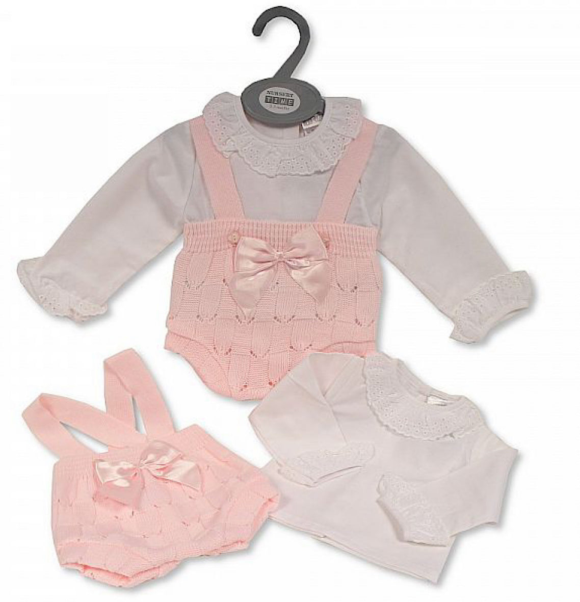 Pink 2pc Suspender Set