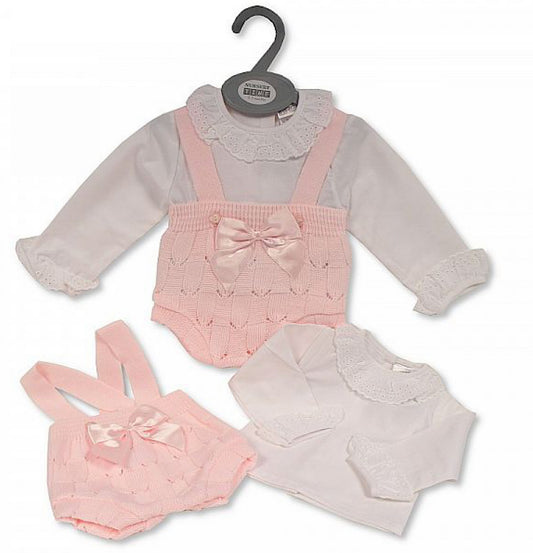 Pink 2pc Suspender Set