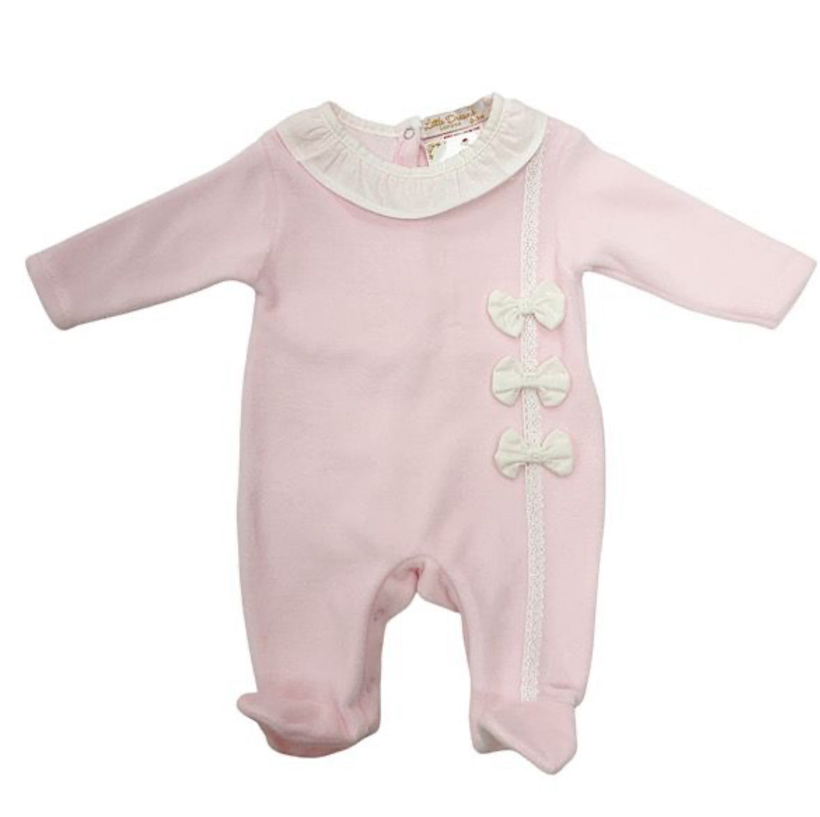 Pink Woven Bow Sleep Suit