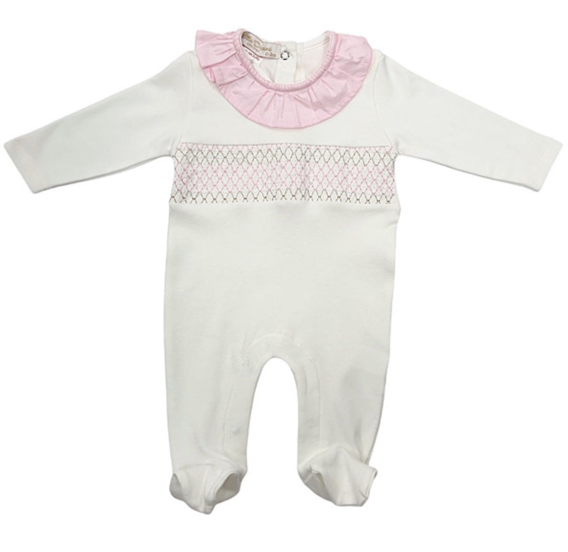 Ivory & Pink Sleep Suit