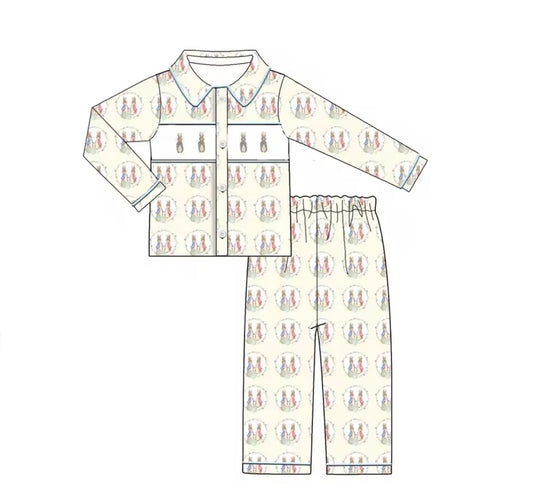 Boys Peter rabbit smocked pyjamas